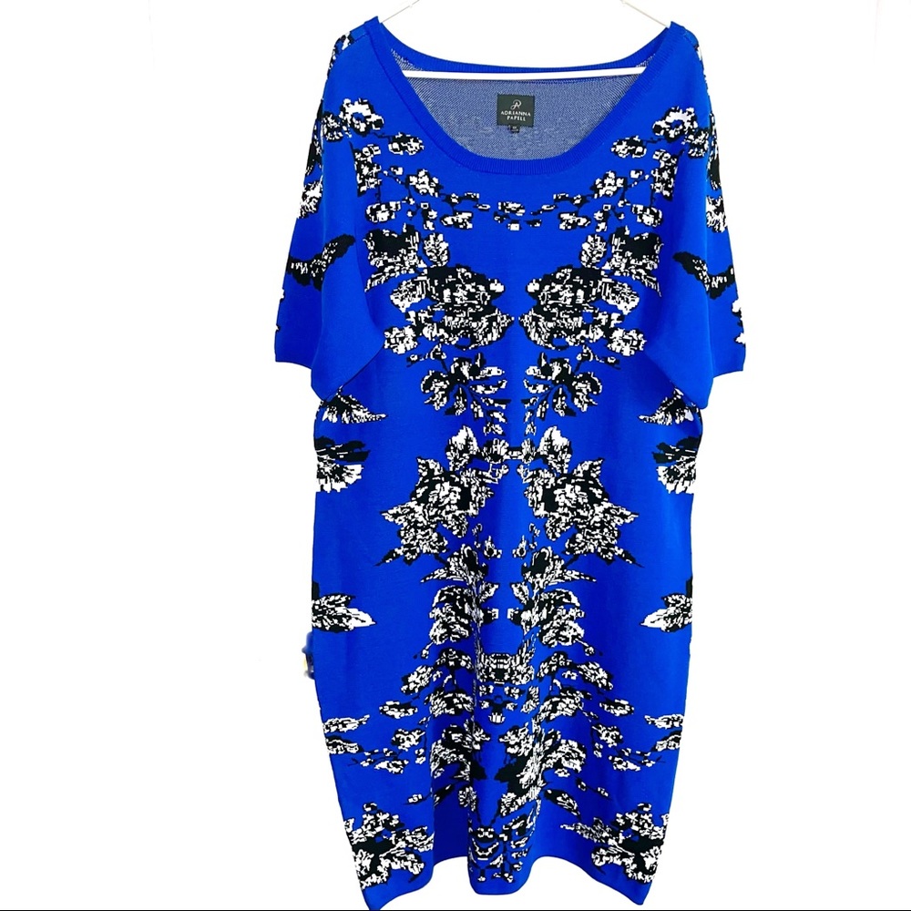 Women's Adrianna Pappell Royal Blue Midi Dress-3x